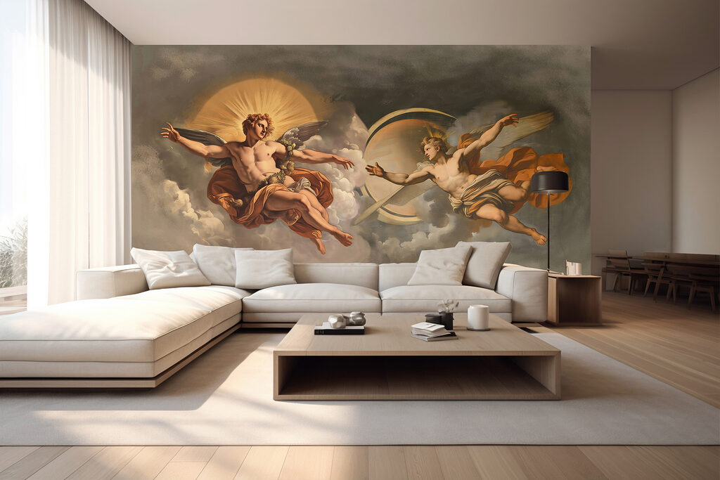 Vleugels in een wolkenfresco — interieur 3