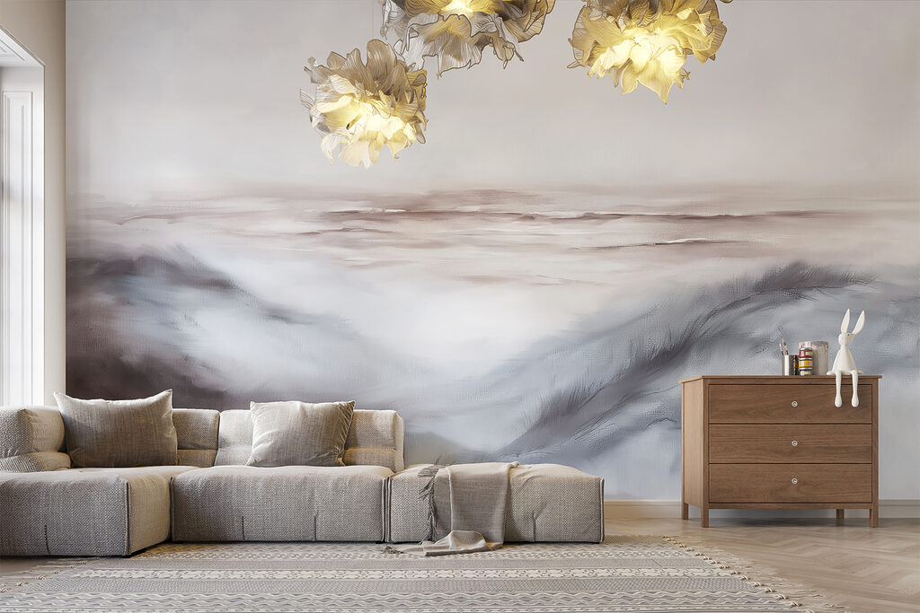 Grijze golven onder nevel — interieur 2