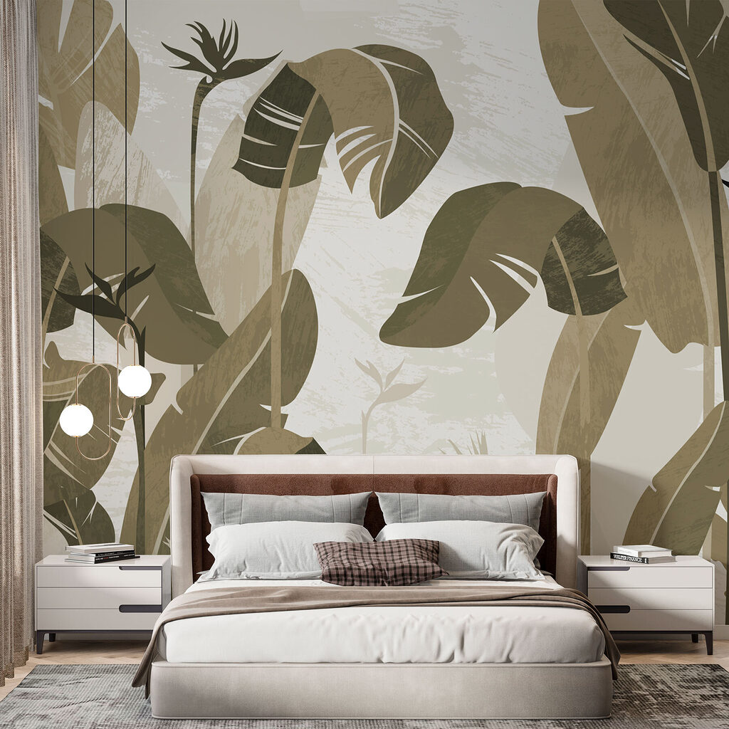 Stijlvol groen in aardetinten in een interieur
