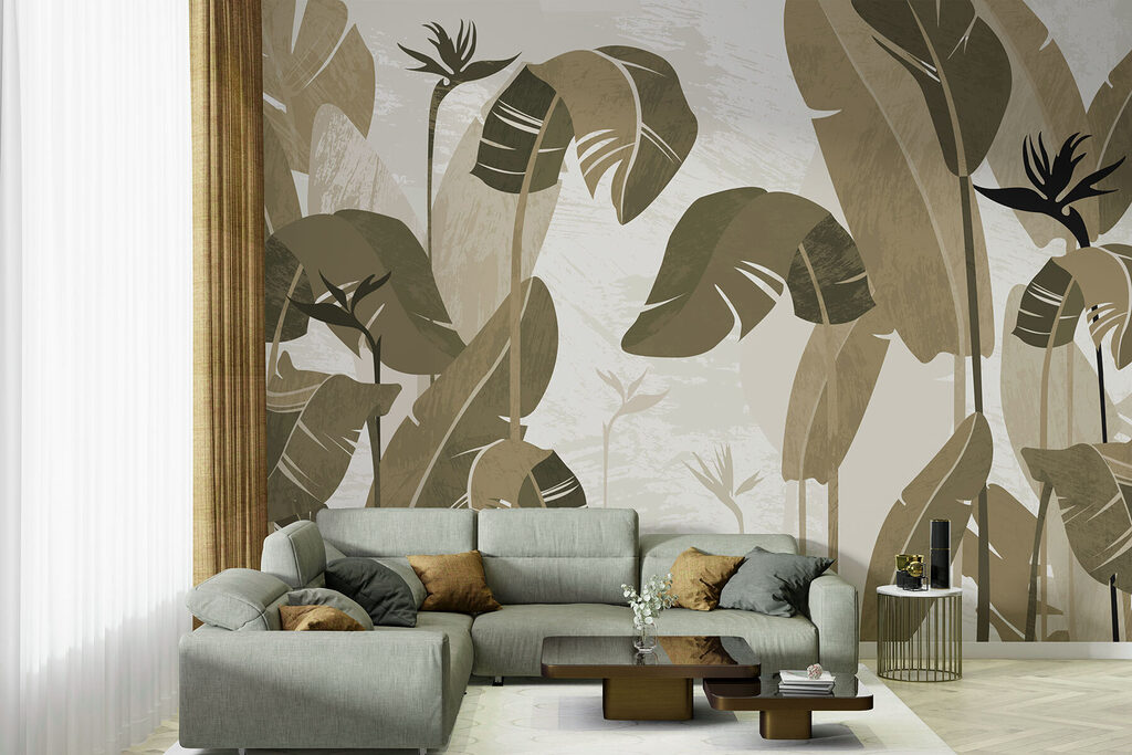 Hoge bladeren in olijfbruin — interieur 2