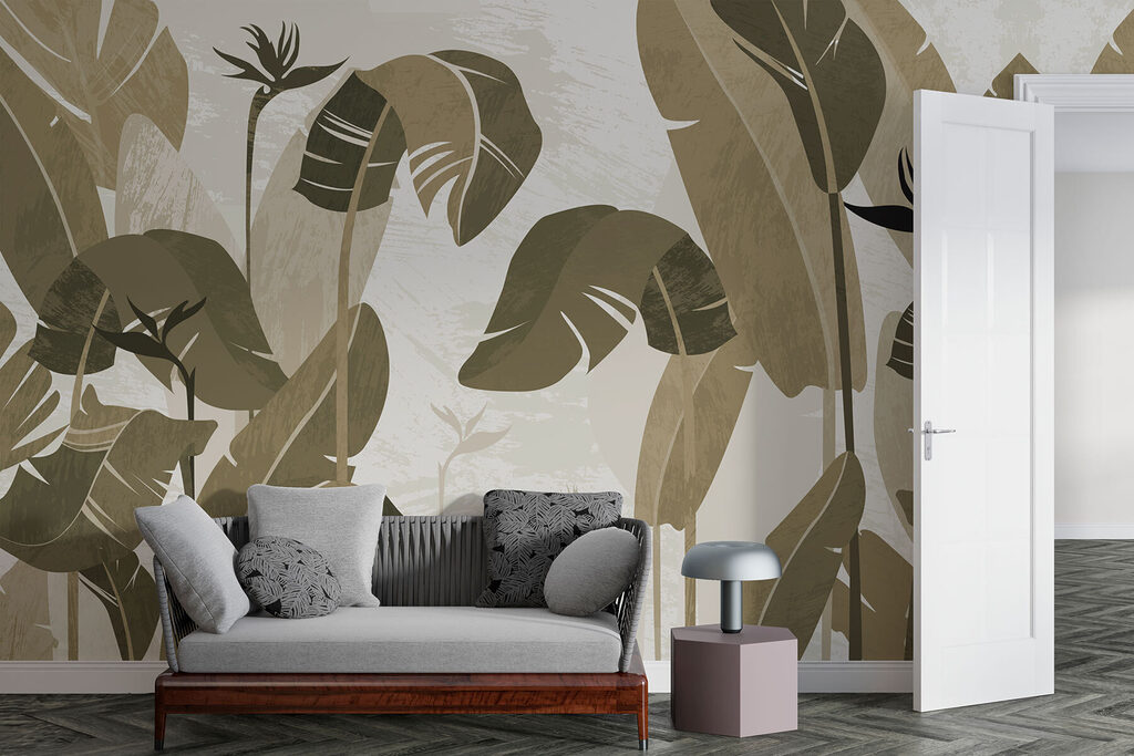 Hoge bladeren in olijfbruin — interieur 3