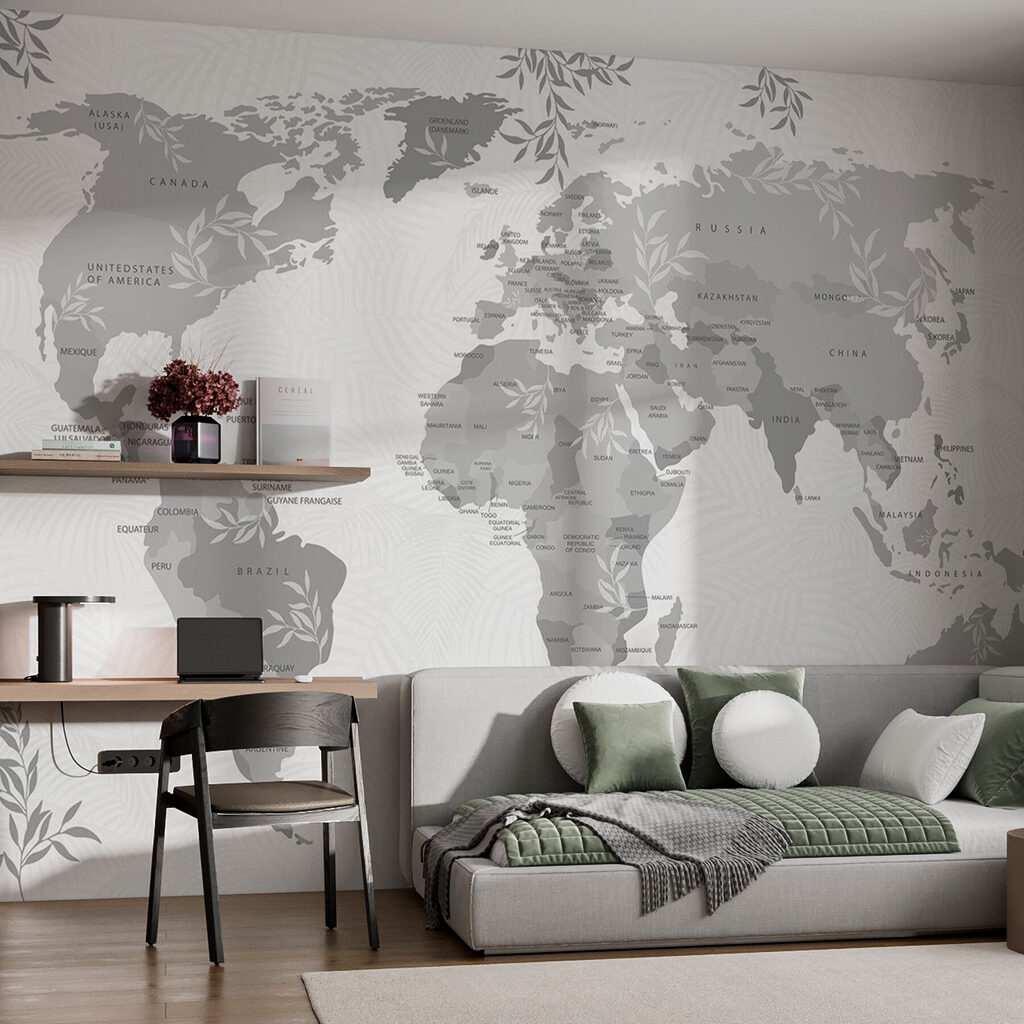 Kaart van de wereld — interieur 2