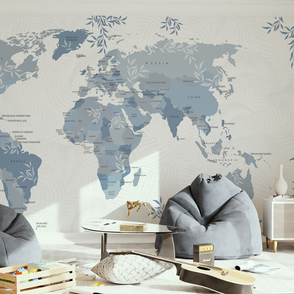 Kaart van de wereld — interieur 2