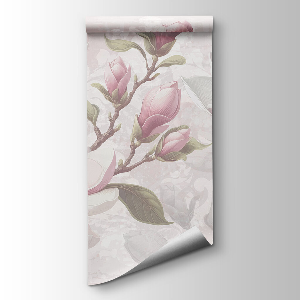 Roze magnolia op grijstinten — productweergave