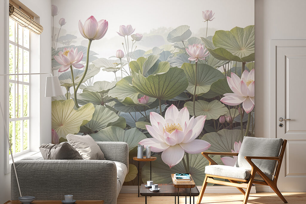 Lotussen tussen ronde bladeren — interieur 1