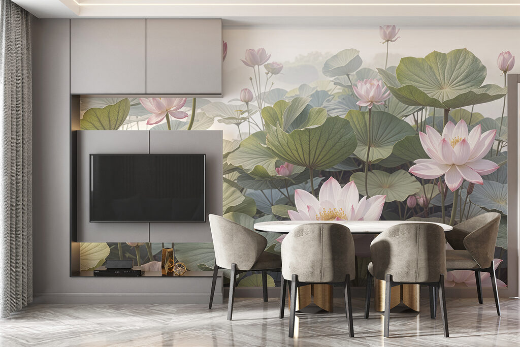 Lotussen tussen ronde bladeren — interieur 3