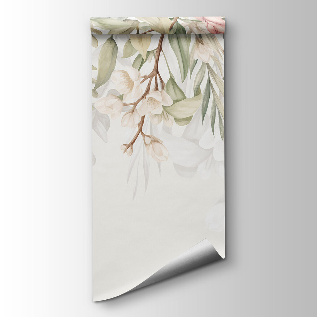 Elegant bloemmotief in zachte kleuren — productweergave