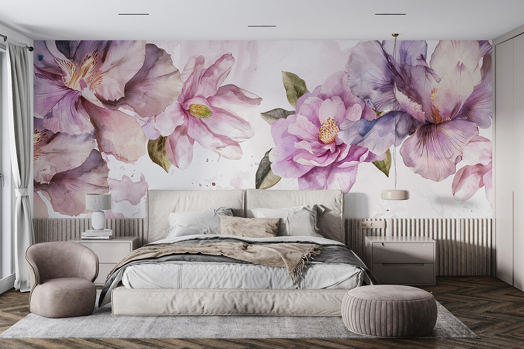 Groep paarse bloemen — interieur 2