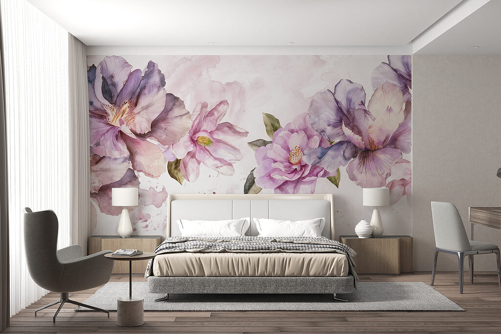 Groep paarse bloemen — interieur 3