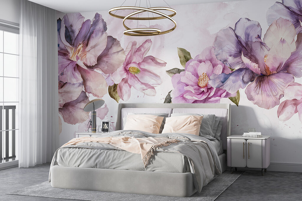Groep paarse bloemen — interieur 4