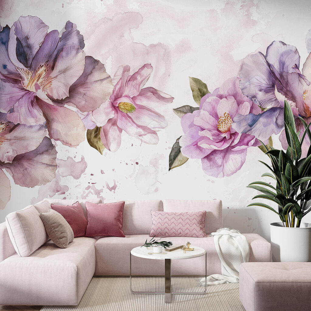 Groep paarse bloemen — interieur 6