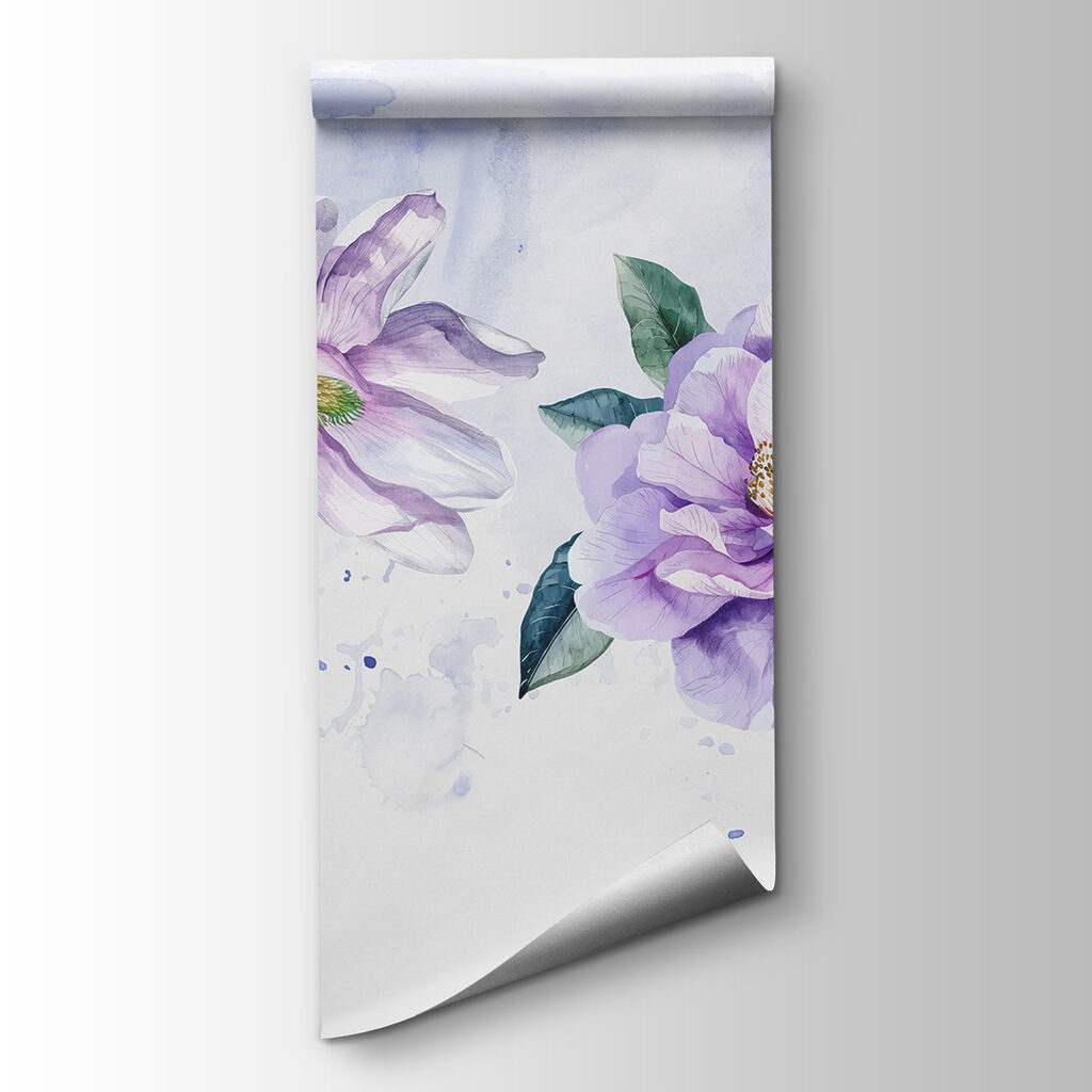 Bloemen langs een kleurwolk — productweergave