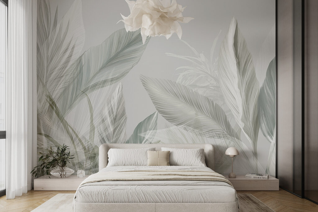 Fijn bladwerk in zachte tinten — interieur 1