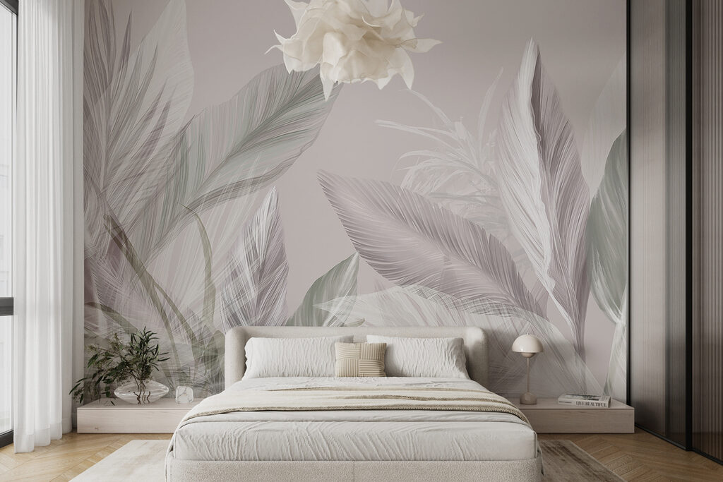 Tropische bladeren in tegenlicht — interieur 1