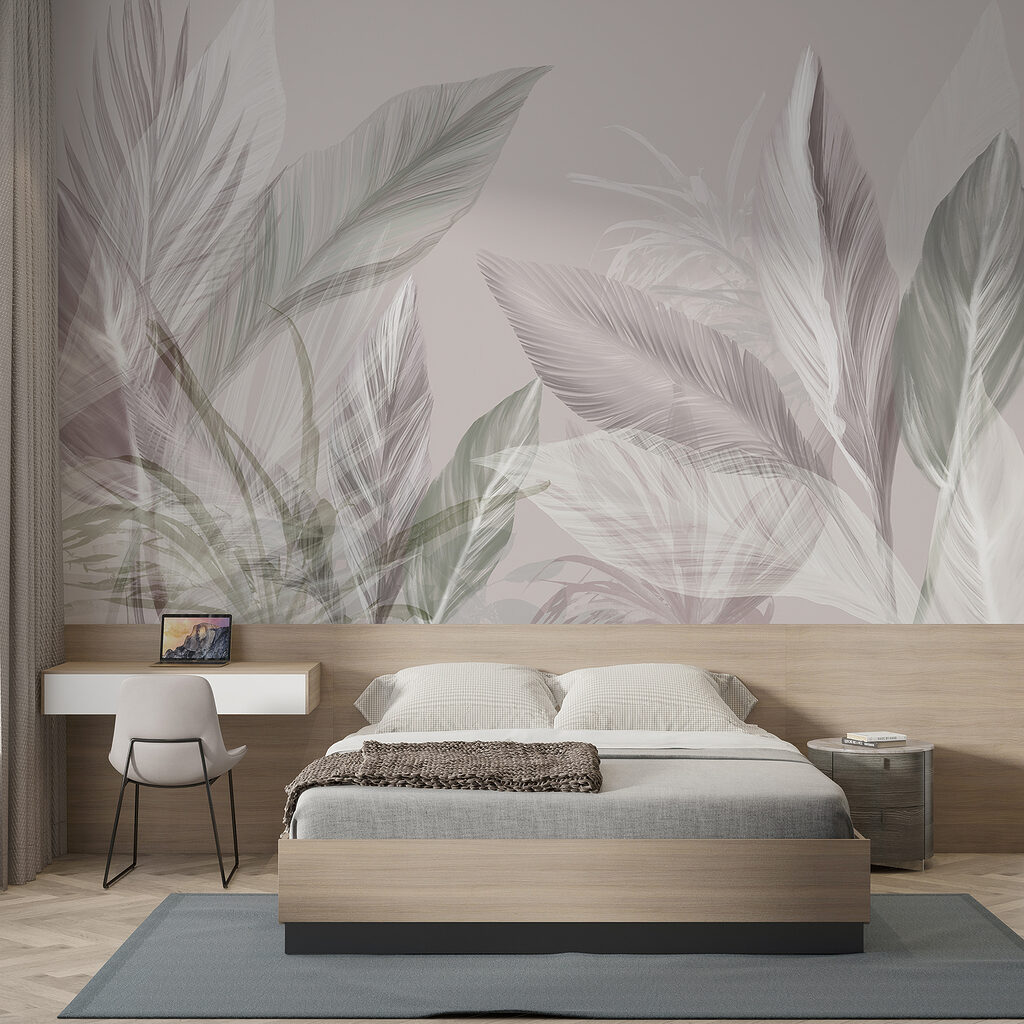 Tropische bladeren in tegenlicht — interieur 2