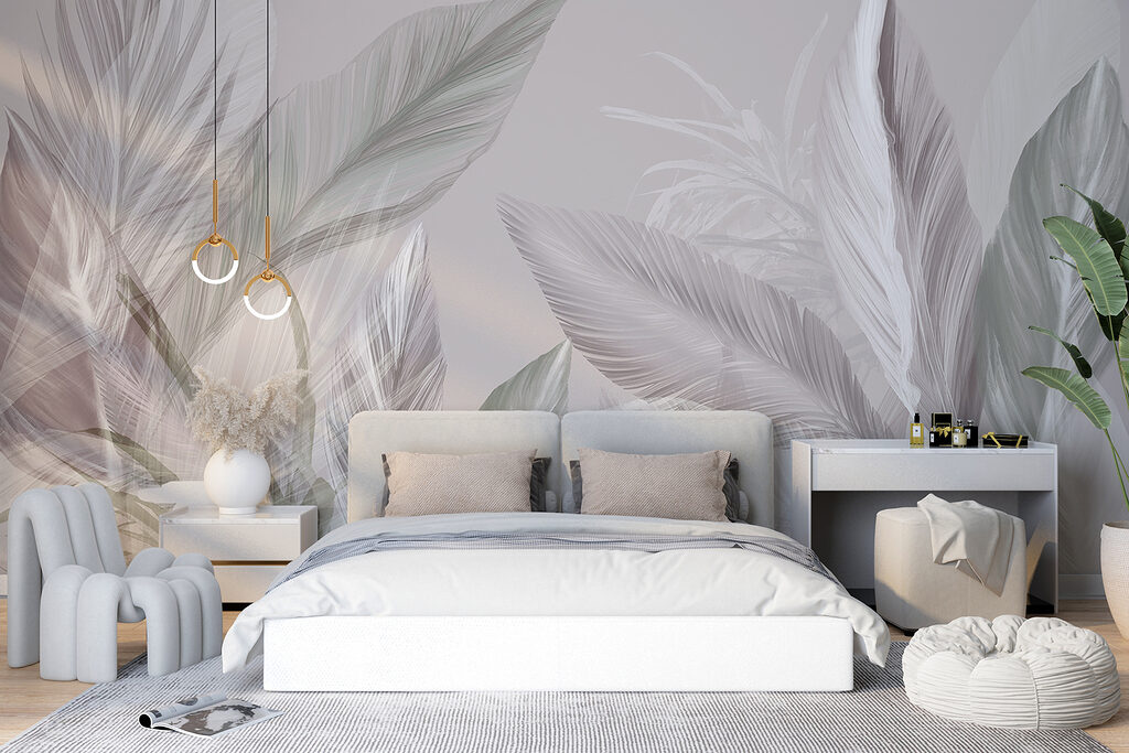 Tropische bladeren in tegenlicht — interieur 3