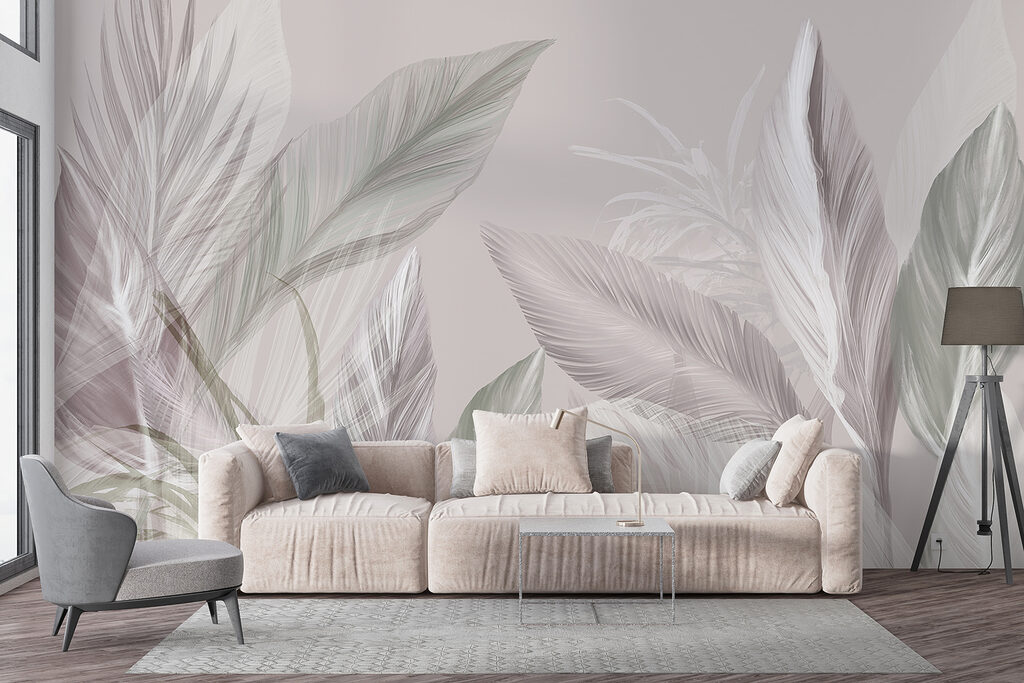 Tropische bladeren in tegenlicht — interieur 4