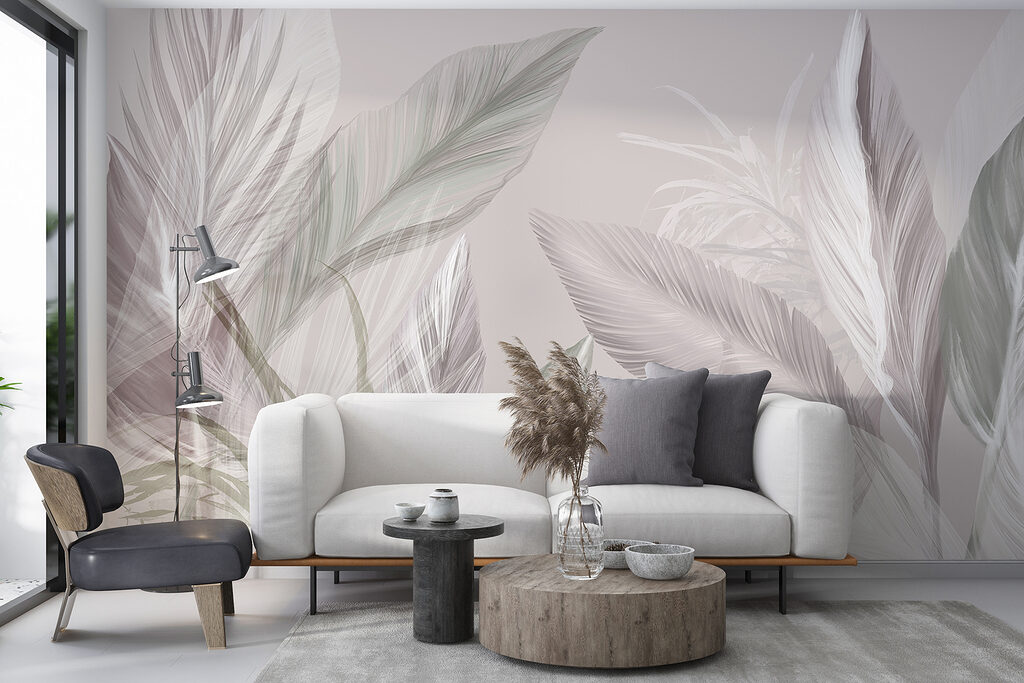 Tropische bladeren in tegenlicht — interieur 5