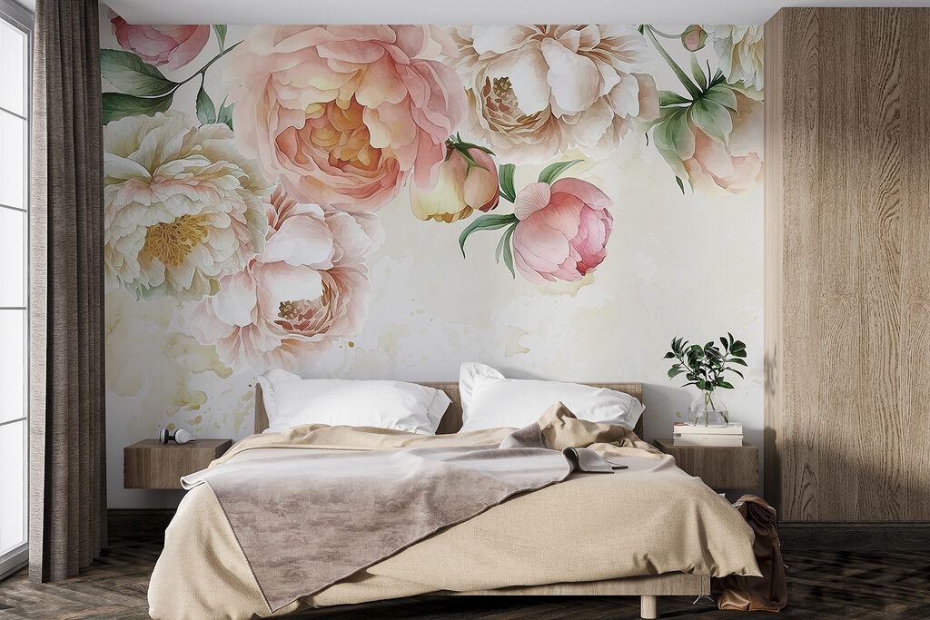 Pioenen langs de bovenhoek — interieur 2