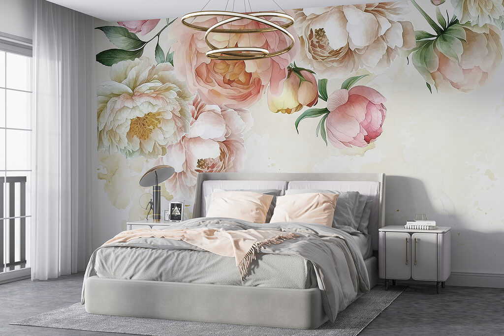 Pioenen langs de bovenhoek — interieur 4