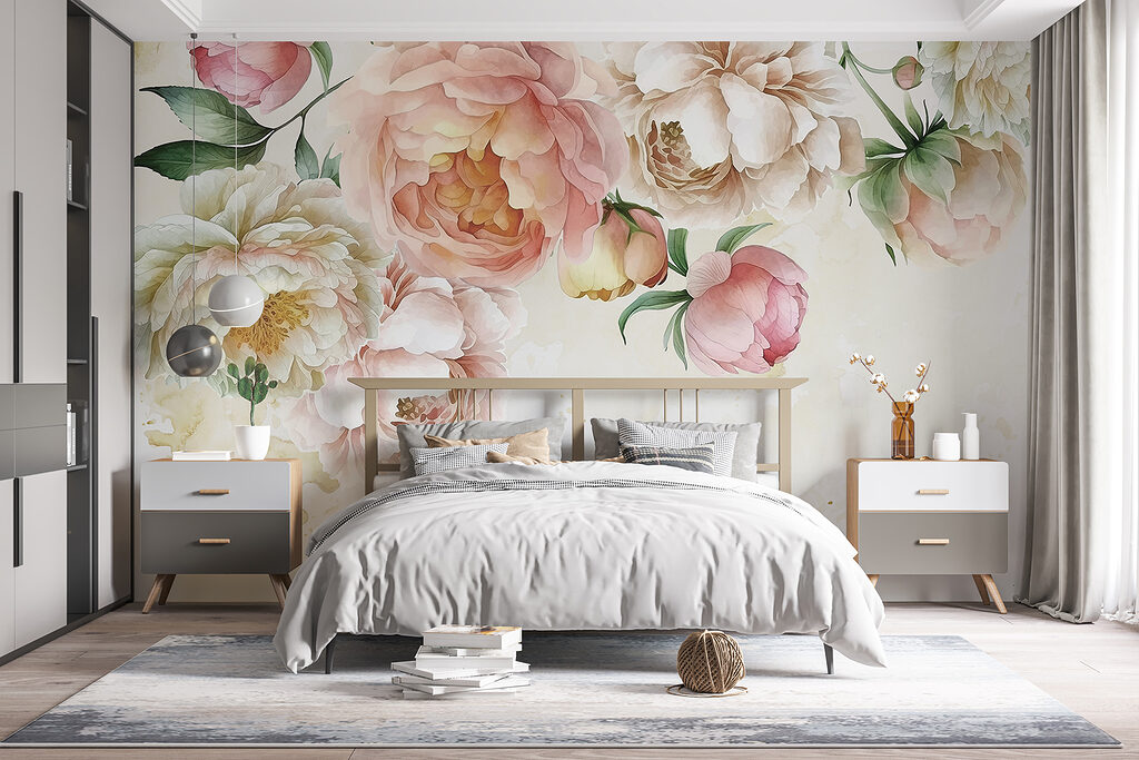 Pioenen langs de bovenhoek — interieur 5