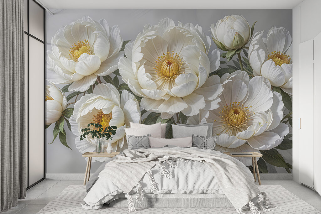 Groep witte bloemen — interieur 2