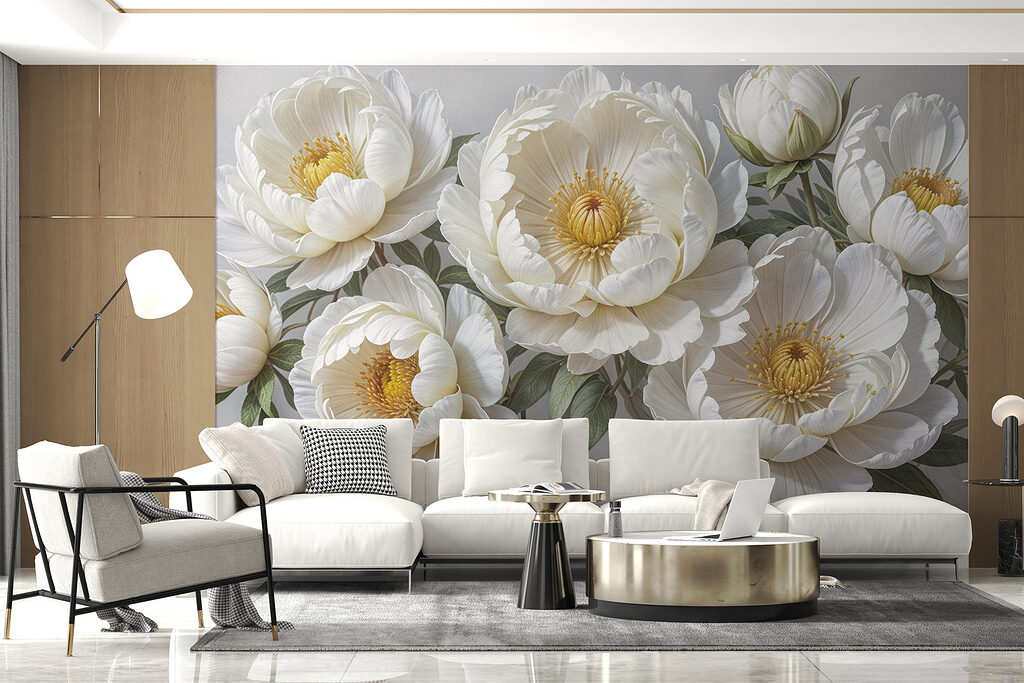 Groep witte bloemen — interieur 3