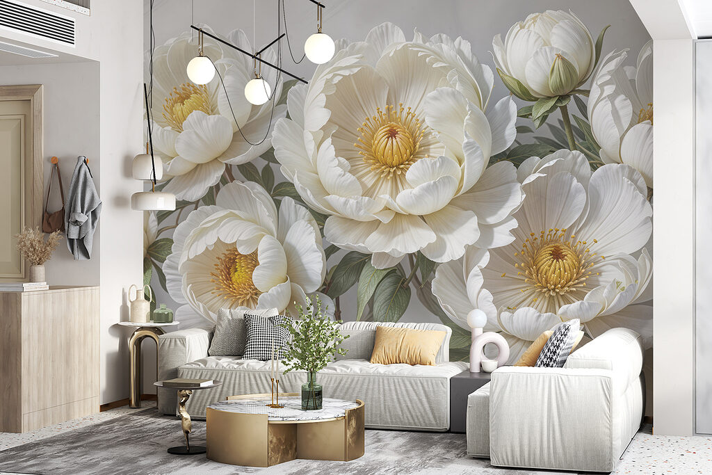 Groep witte bloemen — interieur 5