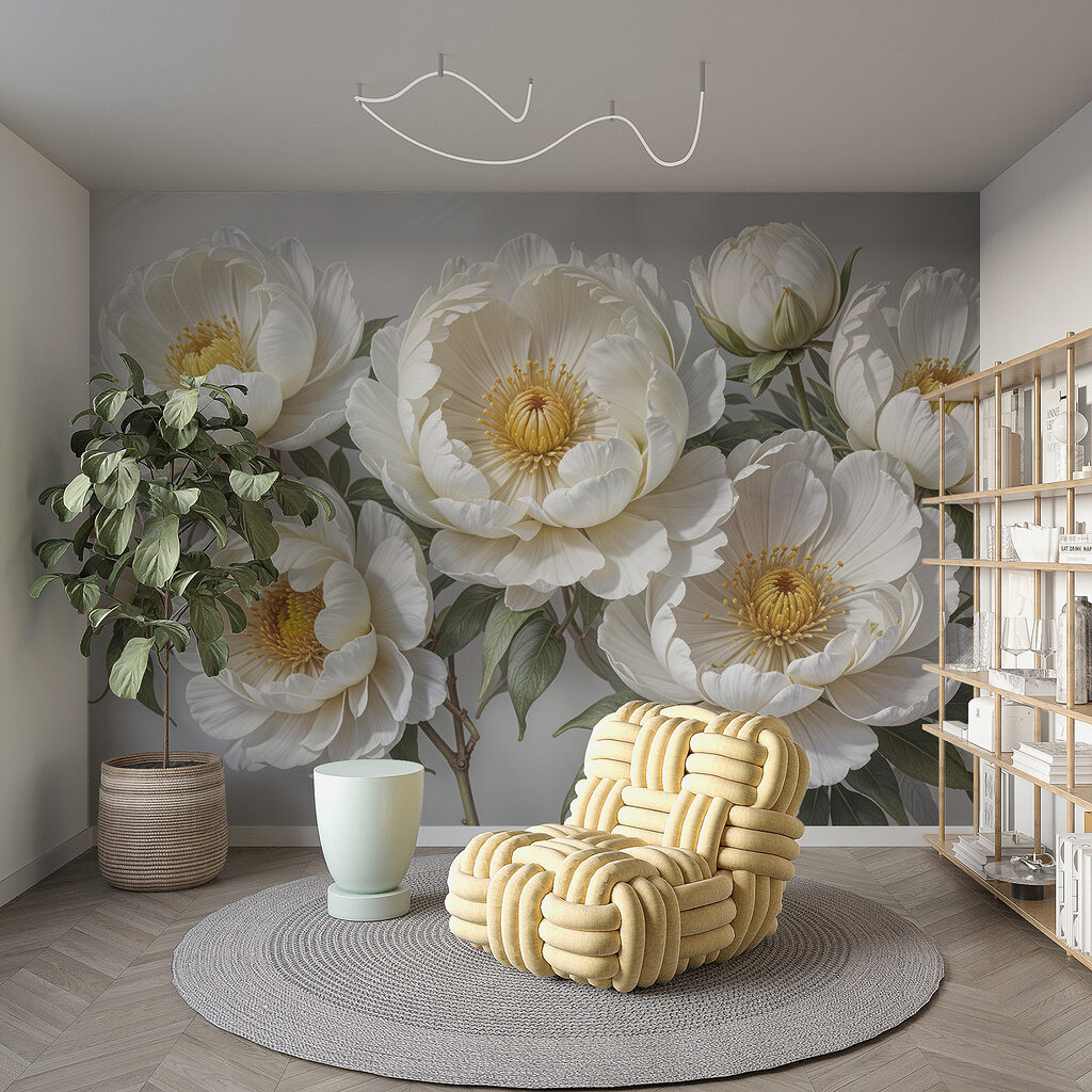 Groep witte bloemen — interieur 6