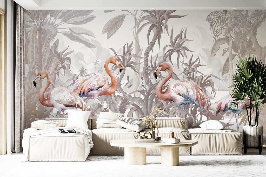Flamingo's voor lichte junglebomen — interieur 1