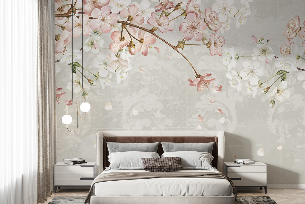 Verfijnde bloesems in zachte tinten — interieur 3