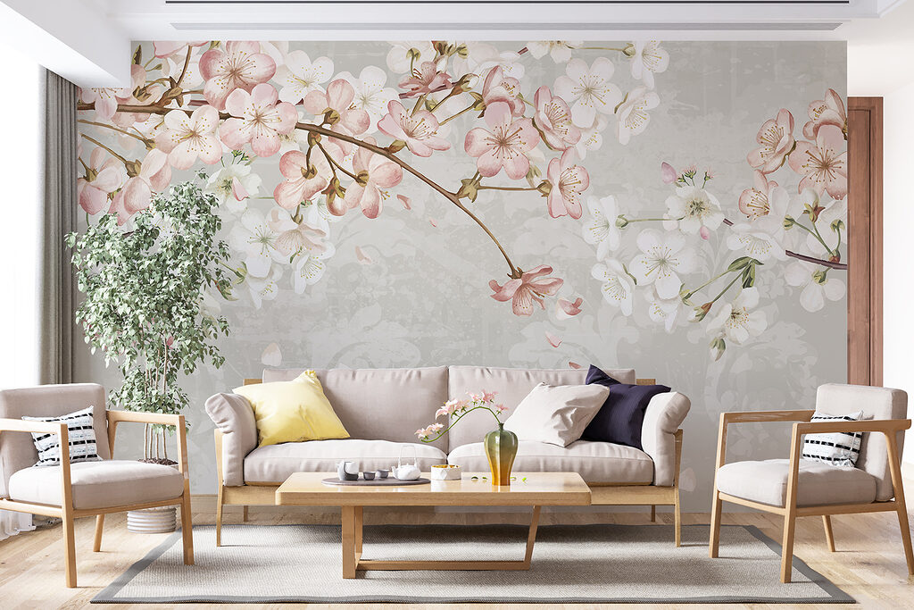 Verfijnde bloesems in zachte tinten — interieur 4