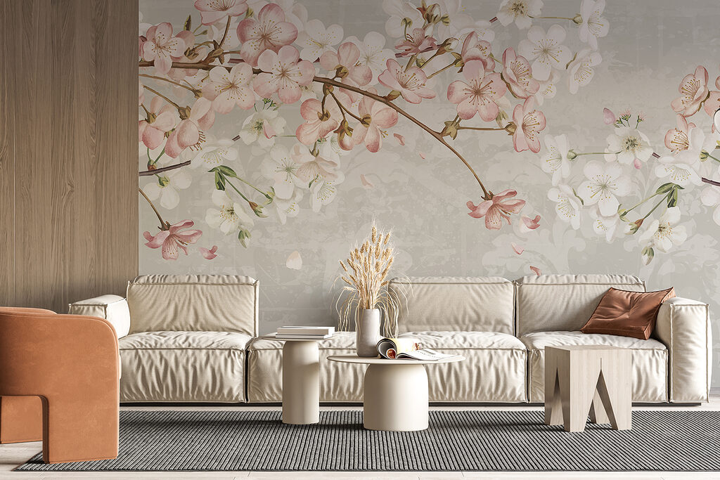 Verfijnde bloesems in zachte tinten — interieur 5