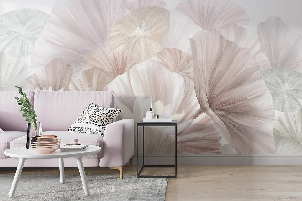 Groep witte en roze bloemen — interieur 3
