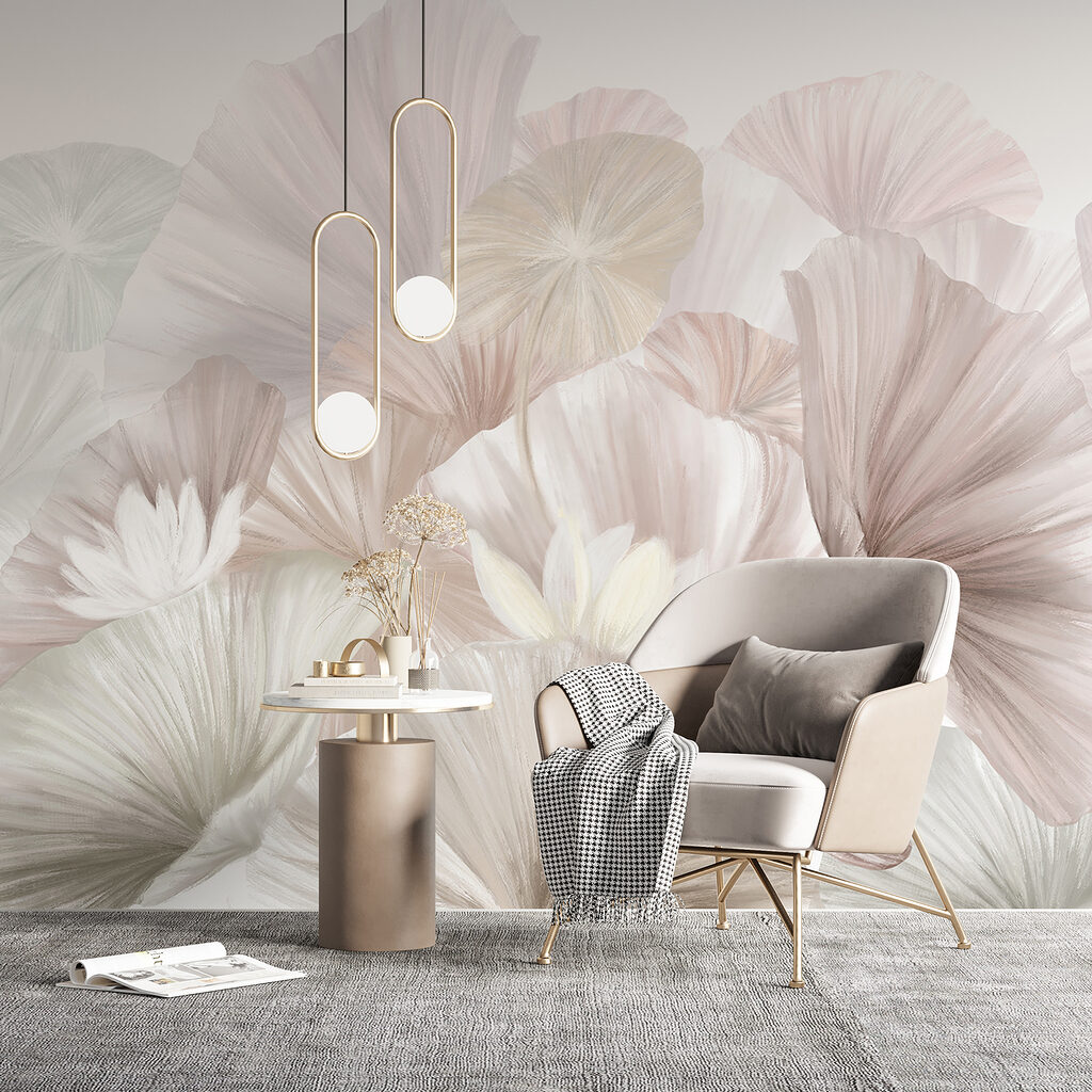 Groep witte en roze bloemen — interieur 4
