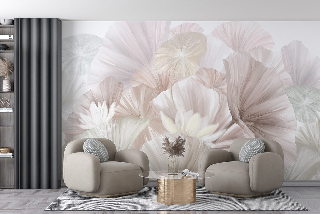 Groep witte en roze bloemen — interieur 5