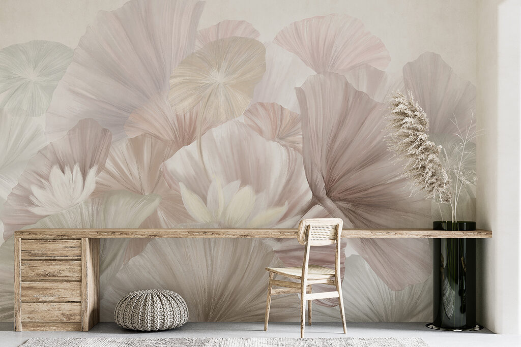 Groep witte en roze bloemen — interieur 6