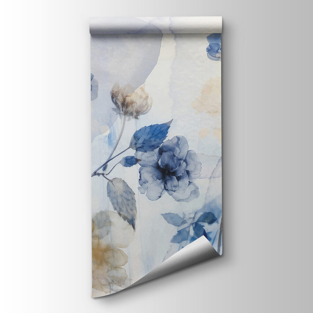 Blauwe en witte bloemen — productweergave