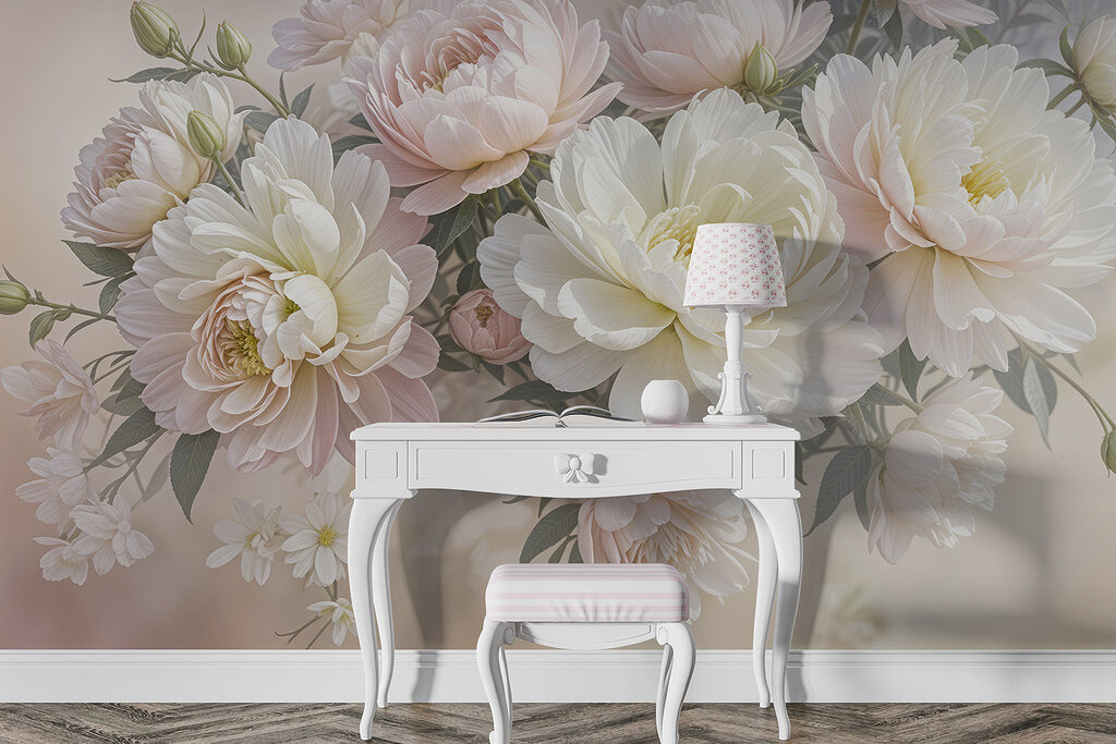 Zacht boeket in roomroze — interieur 3