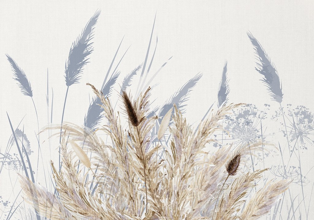 Halmen met blauwe schaduwen — volledig ontwerp