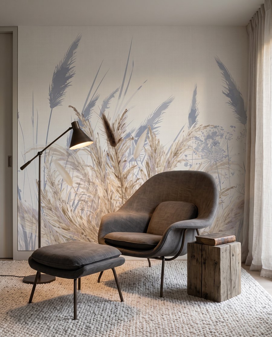 Halmen met blauwe schaduwen — interieur 3