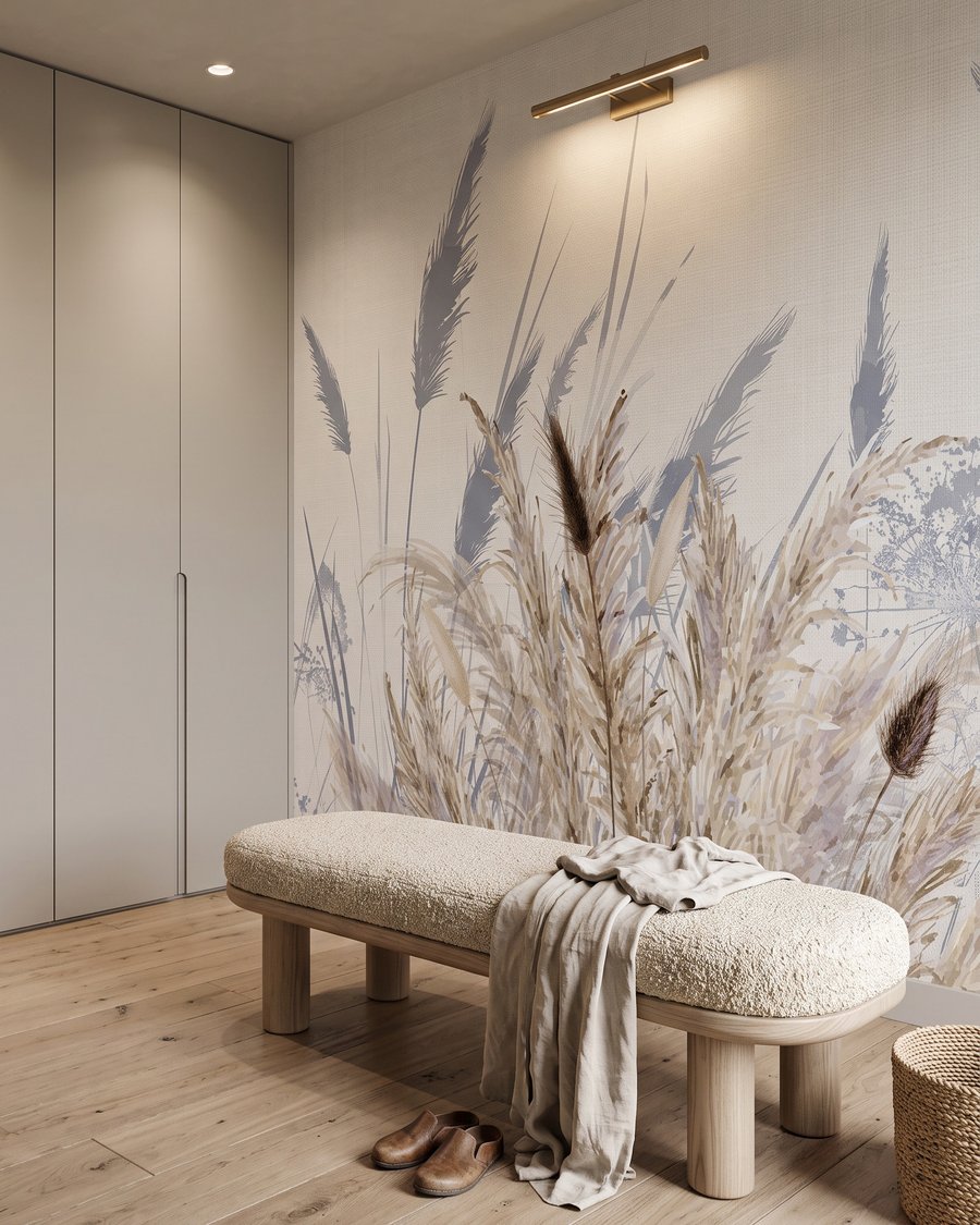 Halmen met blauwe schaduwen — interieur 6