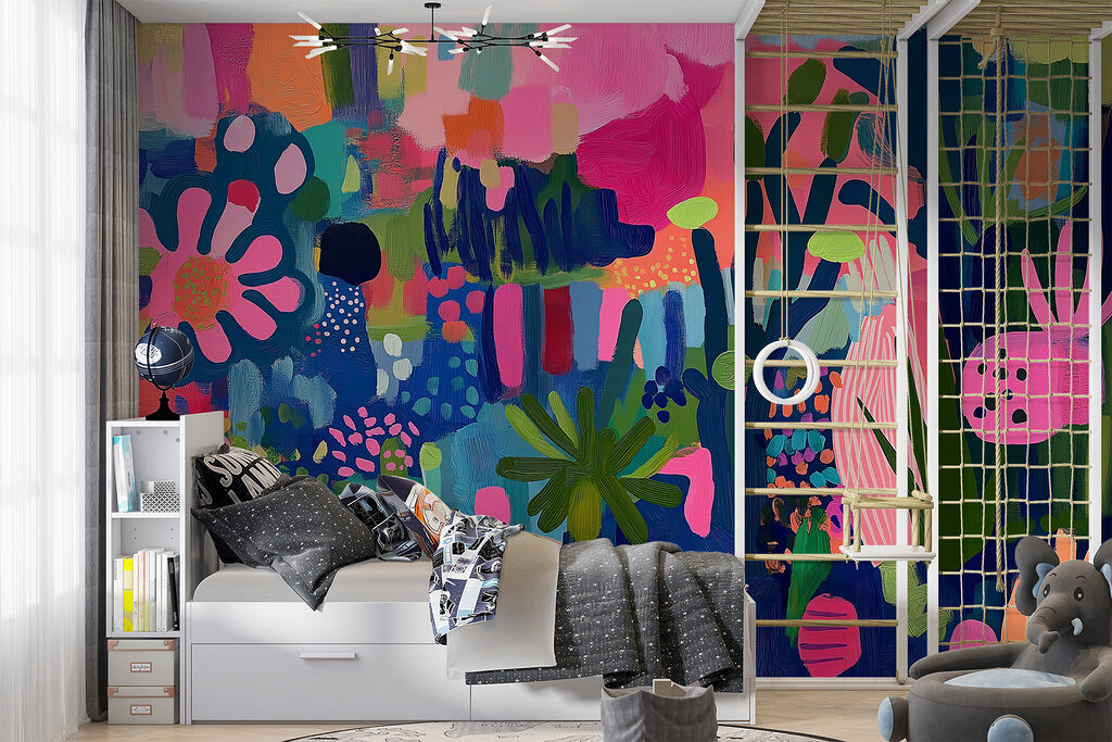 Bloemvormen in felle kleuren — interieur 4