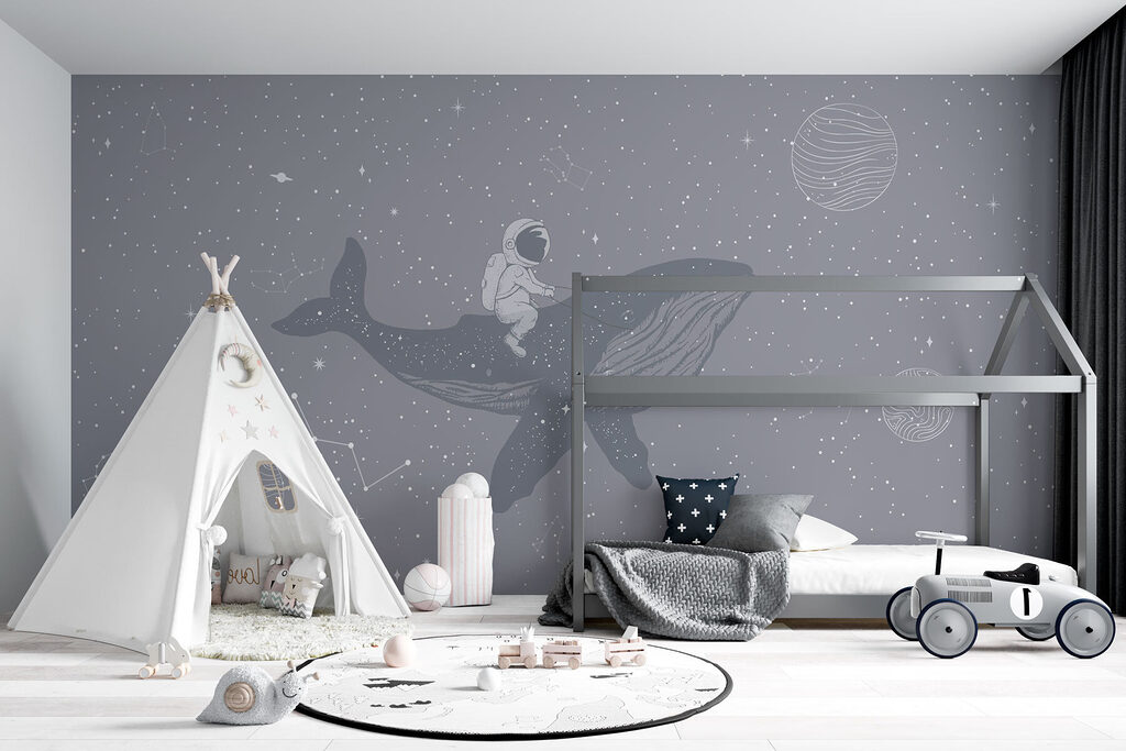 Astronaut op een walvis — interieur 1