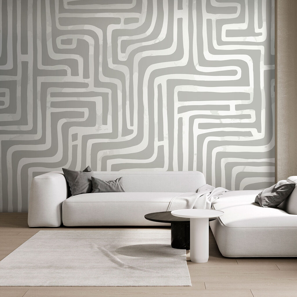 Grijs en wit doolhof — interieur 2