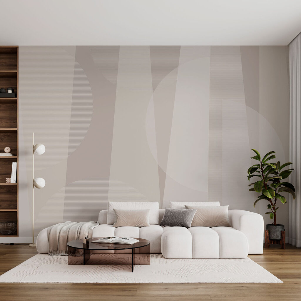 Zandkleurige banen met rondingen — interieur 2