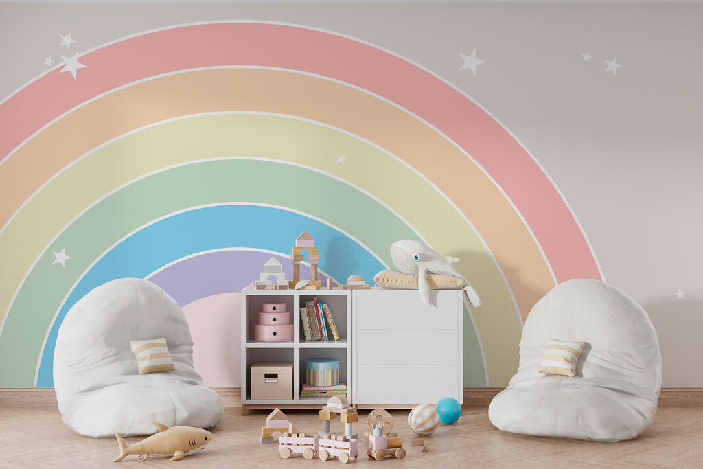 Regenboog met witte sterretjes — interieur 2