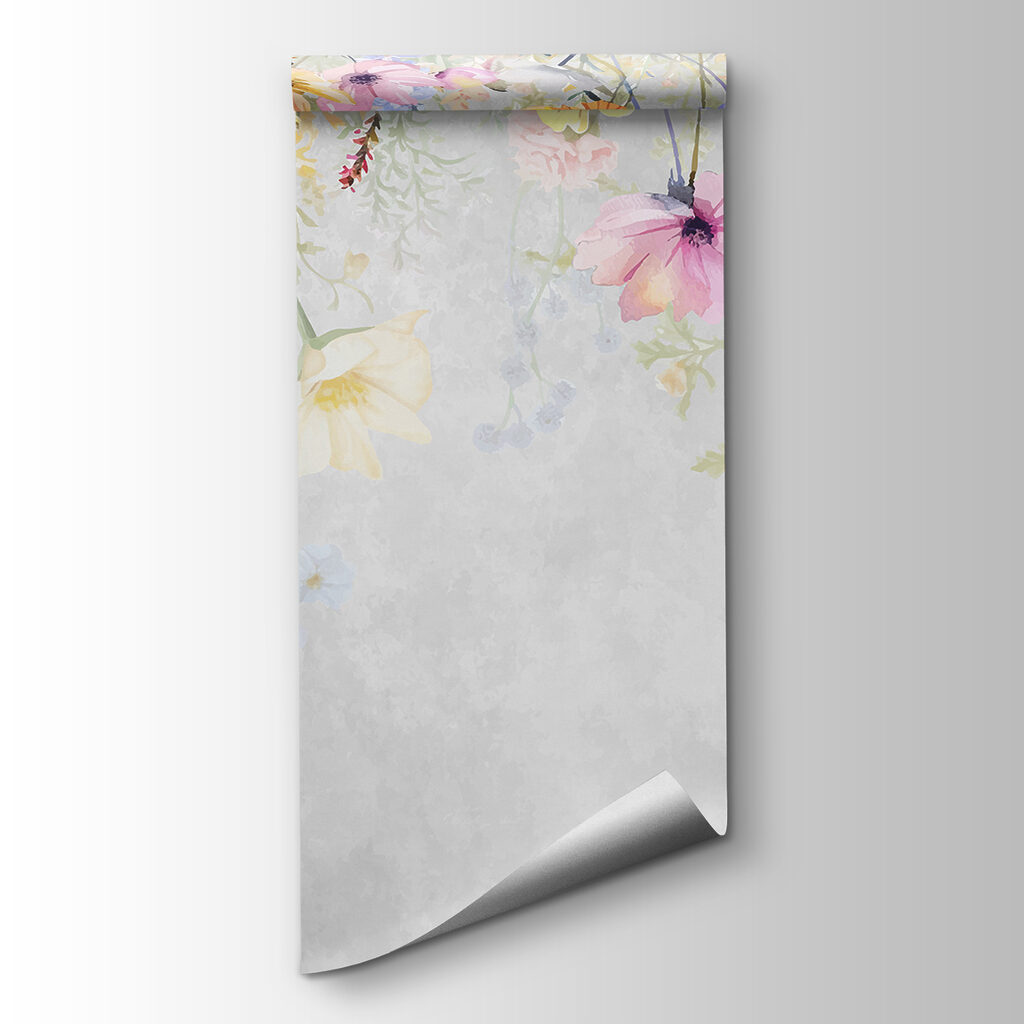Schilderij van bloemen en vlinders — productweergave