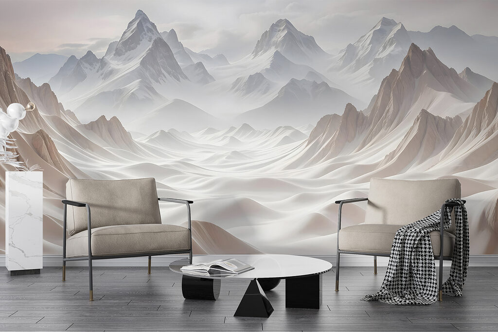 Witte dalen tussen bergtoppen — interieur 2