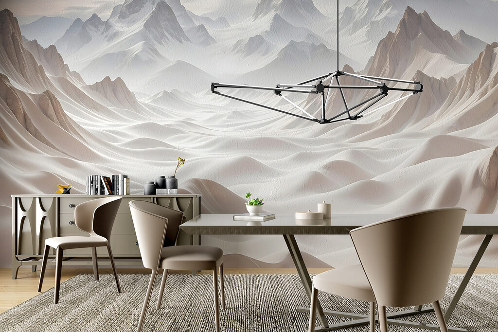 Witte dalen tussen bergtoppen — interieur 3